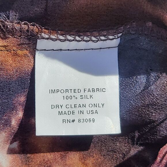 Anthropologie Drew S Brown Tie Dye Silk Buttoned Babydoll Dress 876 - Picture 5 of 8